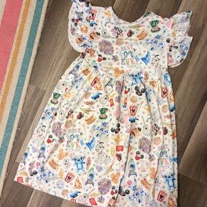 Best day ever Disney milk silk dress sz 5-6